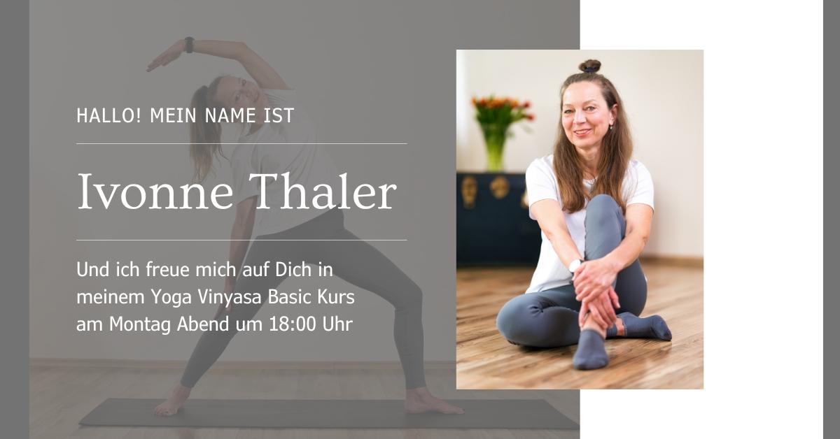 Ivonne Thaler, Yogalehrerin im Pilates & Yoga Studio 1 sagt hallo Ivonne Thaler, Yogalehrerin im Pilates & Yoga Studio 1 sagt hallo